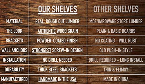 Floating Shelves Rustic Wood Wall Shelf Handmade