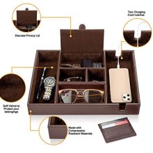 Makuzo Valet Tray for Men | Dresser Top Organizer