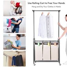 Laundry Sorter with Hanging Bar - Streamlined Laundry Organization for Homes, Hotels, and Restaurants