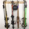 Vertical Ski Storage Rack Holds 4 Sets of Skis