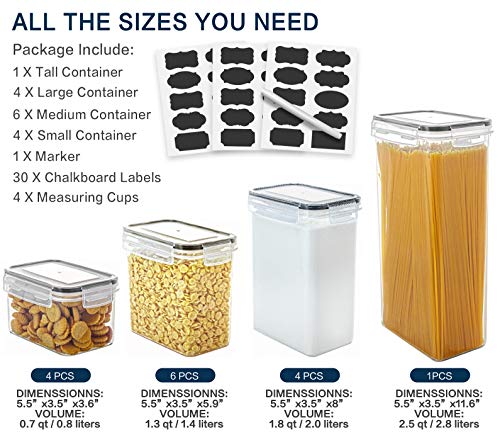Food Storage Containers 15-Piece Set - Ultimate Kitchen & Pantry Organization Solution