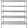 21 inch x 54 inch Chrome Wire 5 Shelf Kit