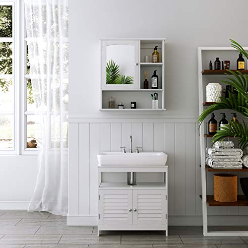 VASAGLE Mirror Cabinet, Bathroom Wall Storage Cabinet