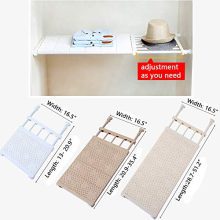Adjustable Storage Rack - No Drilling, No Holes Needed! Perfect for Wardrobes, Cabinets, and More