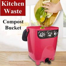 Indoor Compost Bin with Hermetic Lid - 2.6 Gallon Kitchen Composting Container for Food Waste