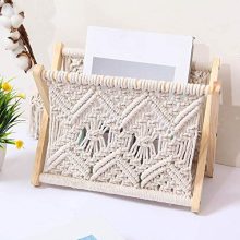 VASTAIR Boho Magazine Rack, Book Newspaper Notebook Holder Storage