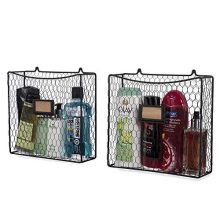 Wall Mount Metal Chicken Wire Baskets with Tag Slot