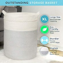 StarHug Large Woven Storage Basket - 20 x 18 inch Laundry Hamper