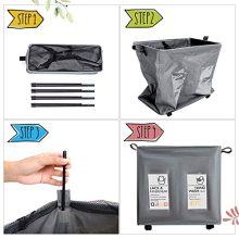 Laundry Hamper Sorter with Wheels & Card Pockets