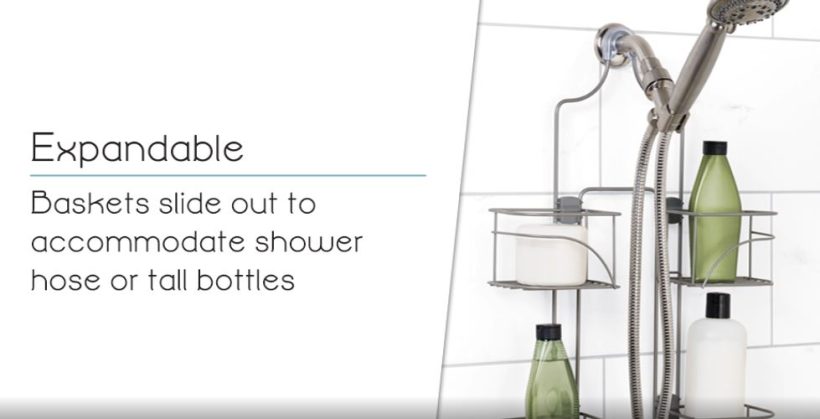 Zenna Home Expandable Over-The-Shower Caddy