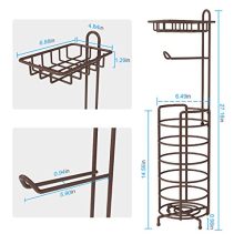 Standing Bathroom Toilet Tissue Roll Holder and Dispenser