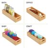 Bamboo Kitchen Cabinet & Fridge Drawer Organizer Tray