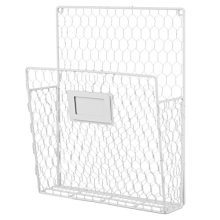 Chicken Wire Wall-Mounted Metal Magazine Organizer Basket