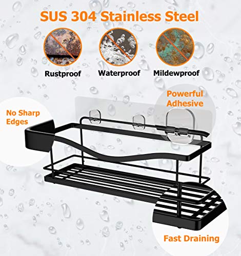No Drilling Traceless Adhesive Bathroom Storage Organizer