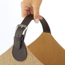 mDesign Rectangle Basket Tote Bin Organizer with Attached Handle for Blankets