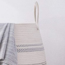 OIAHOMY Laundry Hamper Woven Cotton Rope Large