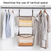 2-Shelf Hanging Closet Organizer - Space-Saving Storage for Dorms, Condos, Bedrooms, and More