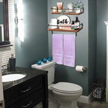 QEEIG Floating Shelves Bathroom Wall Shelf Rustic Mounted Shelfs