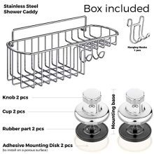 Combo Organizer Basket with Soap Holder and Hooks