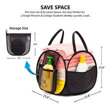 Collapsible Mesh Laundry Hamper with Large Opening - Perfect for College Students and Small Spaces