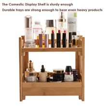 🌿 Natural Bamboo Makeup Organizer with Drawer – Perfect for Beauty Lovers