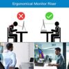 Mesh Metal Monitor Stand Riser with Drawer