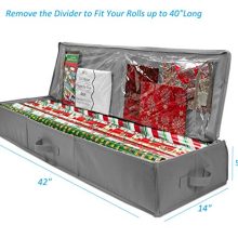 Under Bed Holiday Wrapping Paper Organizer – Durable Storage for Wrapping Supplies, Ribbons, and Bows