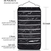 Alezywels Hanging Jewelry Organizer Bag Dual-Sided