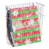Wall Mount Holiday Organizer Basket for Wrapping Paper