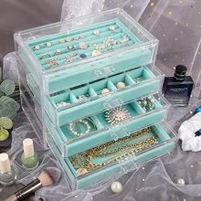 Jewelry Box Organizer for Earring Necklace Ring & Bracelet
