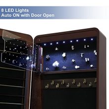 SONGMICS 8 LEDs Jewelry Cabinet Armoire