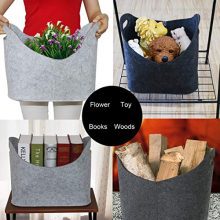 LIMEIDE Large Firewood Basket Storage, Felt Bag Shopping