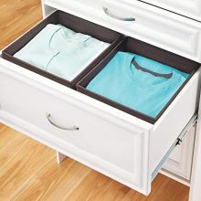 Espresso Brown Closet Organizer Boxes - 8 Pack Soft Fabric Storage Bins with Pull Handles for Instant Home Organization