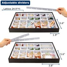 Mebbay Stackable Velvet Jewelry Trays Organizer Set
