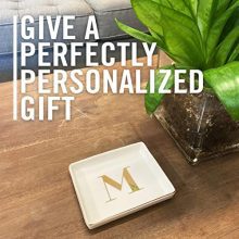 Simple Shine. Key Dish Jewelry Tray with Initial