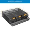 Mesh Metal Monitor Stand Riser with Drawer
