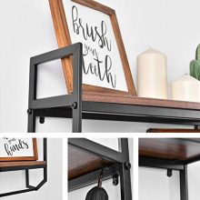 Rustic Wall Shelf with Metal Wall Mounted Wood Shelving