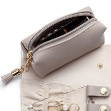 Vlando Small Travel Jewelry Roll Bag Organizer