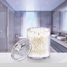 AXX Qtip Dispenser Apothecary Jars Bathroom - Qtip Holder Storage Canister