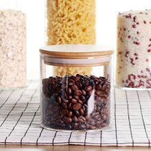 Stackable Kitchen Canisters Set Storage Jars Containers with Airtight Bambooa
