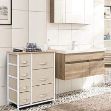 7 Drawer Fabric Dresser Storage Tower, Dresser Chest