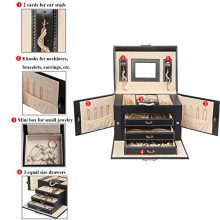 Homde Jewelry Box Necklace Ring Storage Organizer