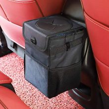Ryhpez Car Trash Can with Lid - Storage Pockets