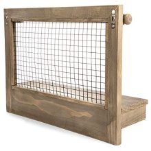 Rustic Wall Mounted Jewelry Organizer with Ring and Earring Drawers