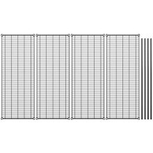 24 inch x 60 inch Certified Black Epoxy 4 Shelf Kit