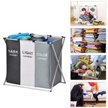 Laundry Basket 3 Sections 27''L×24''H Large