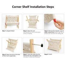 Mkono Macrame Magazine Rack Small Boho Magazine Holder