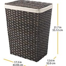 Whitmor Rattique Laundry Hamper with Lid