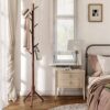 VASAGLE Coat Rack, Solid Wood Coat Stand