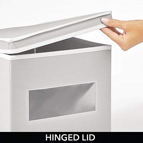 mDesign Soft Stackable Fabric Closet Storage Organizer